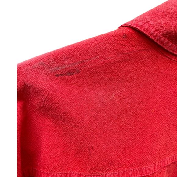 Vintage 90s Acapulco Mexico colorful fish Red Button Up Shirt Mens Size Large - Picture 6 of 6